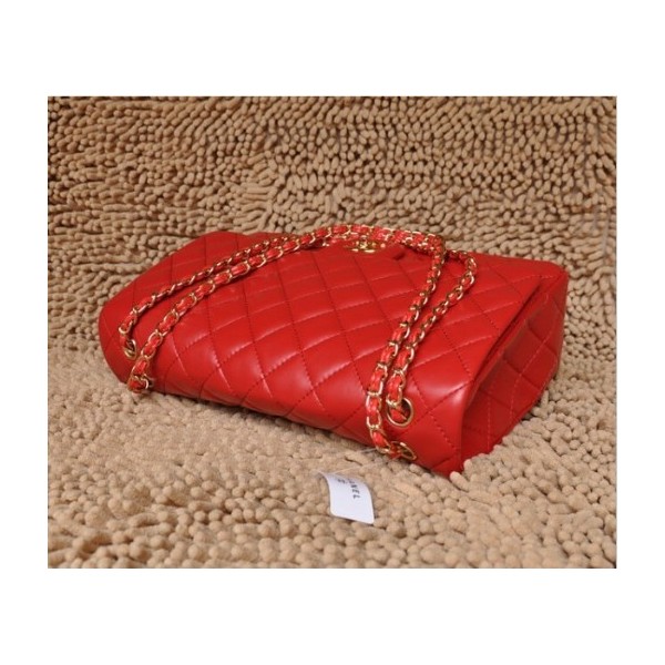 Borse Chanel A47600 Flap Agnello Red Classic Con Hardware Oro