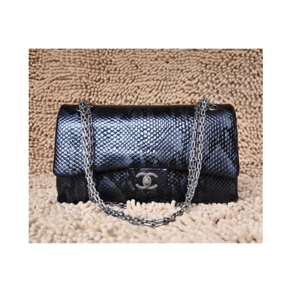Chanel 2011 Black Crystal Grano Flap Bag In Pelle Con Shw Retro