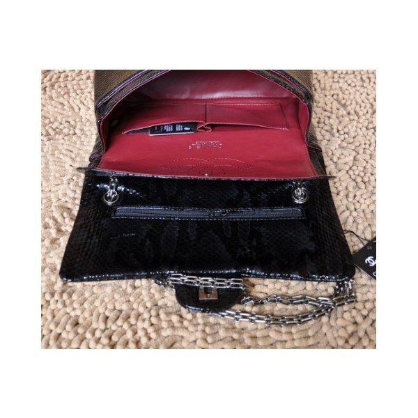 Chanel 2011 Black Crystal Grano Flap Bag In Pelle Con Shw Retro