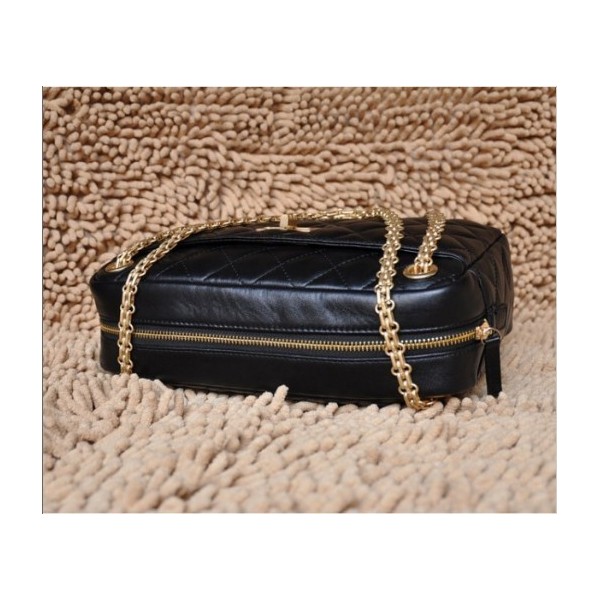 Chanel 2011 Borsa Pelle Di Agnello Nero Custodia Con Oro Hw Vecc