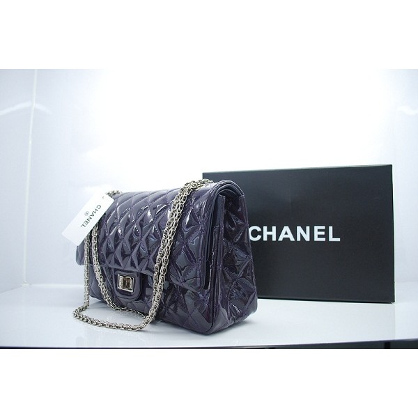 Chanel 2011 Borse In Pelle Viola Vernice Con Hardware Argento