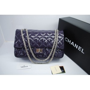 Chanel 2011 Borse In Pelle Viola Vernice Con Hardware Argento