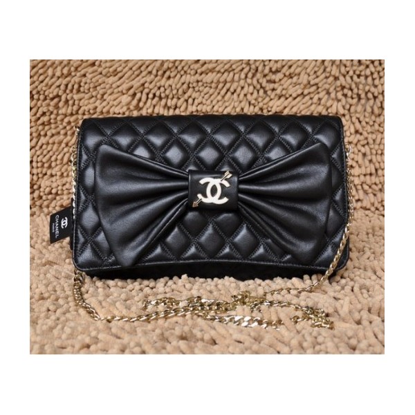 Chanel 2011 Classic Lembo Tie Borsa Agnello Nero E Dettagli