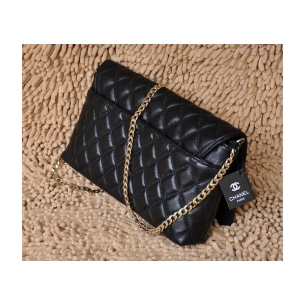 Chanel 2011 Classic Lembo Tie Borsa Agnello Nero E Dettagli