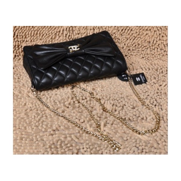 Chanel 2011 Classic Lembo Tie Borsa Agnello Nero E Dettagli