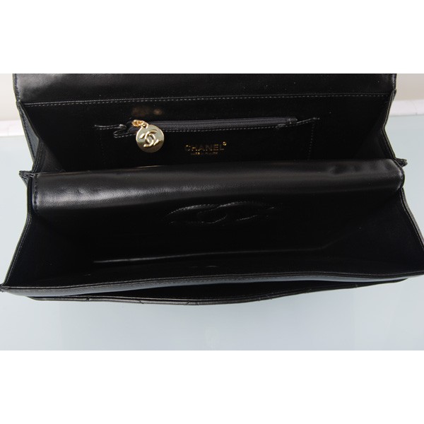 Chanel 2011 Pesce Scala Nera Flap Borse In Pelle Di Agnello Con