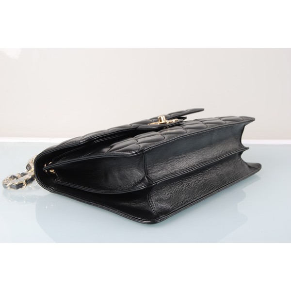 Chanel 2011 Pesce Scala Nera Flap Borse In Pelle Di Agnello Con