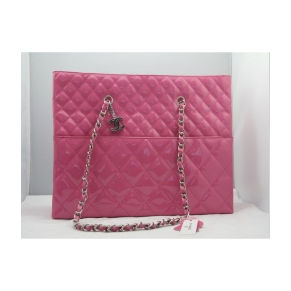 Chanel 2011 Rose Bag Vernice Rosso In Pelle
