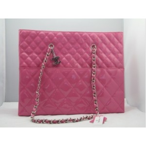 Chanel 2011 Rose Bag Vernice Rosso In Pelle