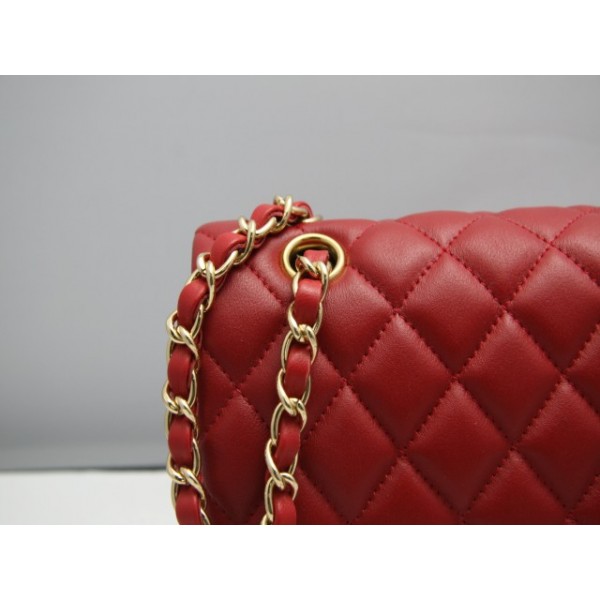 Chanel 2011 San Valentino Red Flap Borse Pelle Di Agnello Con Fa