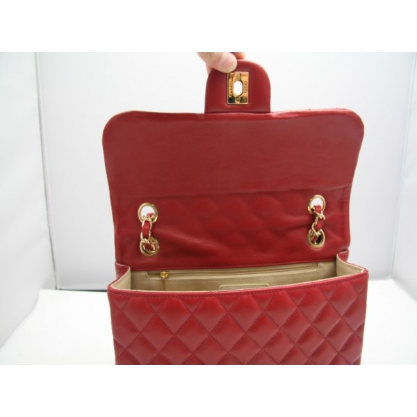 Chanel 2011 San Valentino Red Flap Borse Pelle Di Agnello Con Fa