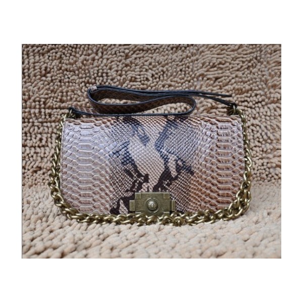 Chanel 2011 Ultimo Khaki Vene Snake Pelle Flap Borse