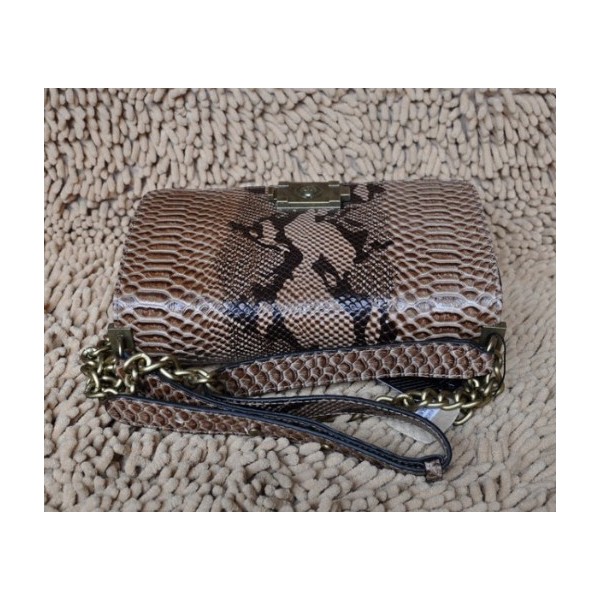 Chanel 2011 Ultimo Khaki Vene Snake Pelle Flap Borse