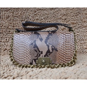 Chanel 2011 Ultimo Khaki Vene Snake Pelle Flap Borse