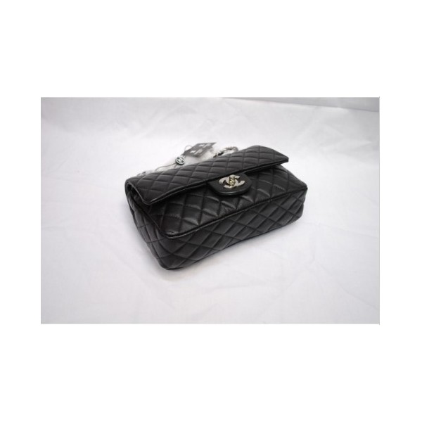 Chanel 255 Flap Bag Agnello Bianco Classico Con Hw