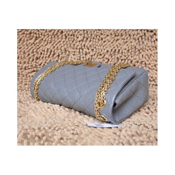 Chanel 28670 Borse Flap In Pelle Di Vitello Grigio Classic Con H