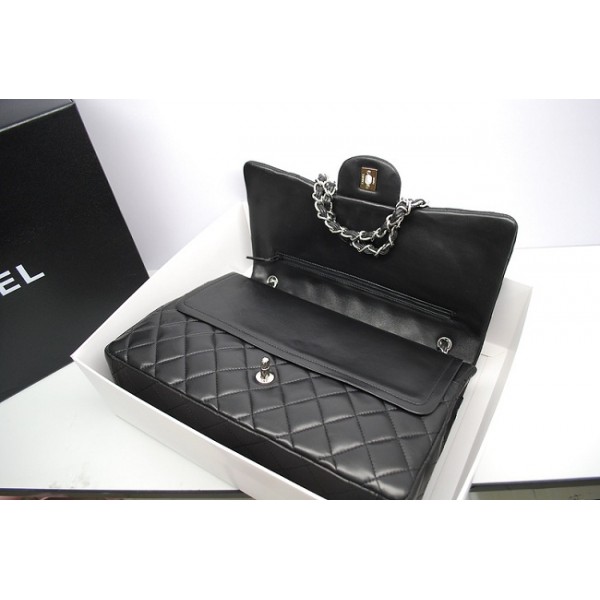 Chanel 36098 Nero Agnello Flap Bag Maxi Con Shw Importazione