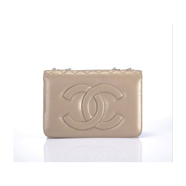 Chanel 48023 Borse Flap Pelle Di Agnello Con Silver Grey Hw