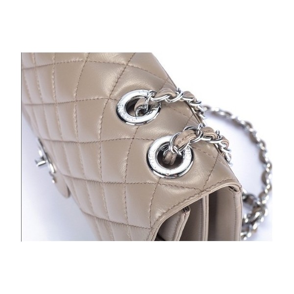 Chanel 48023 Borse Flap Pelle Di Agnello Con Silver Grey Hw