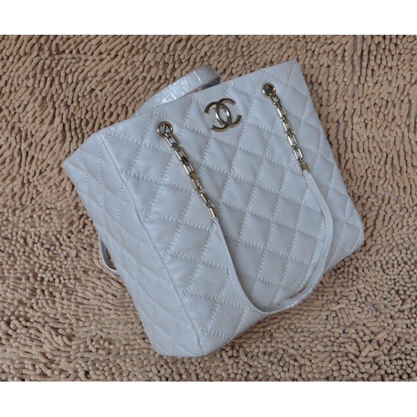 Chanel 50276 Off White Washed Vitello Tote Bag Grande