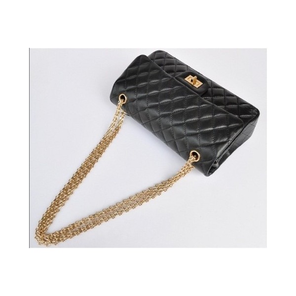 Chanel A01112 Flap Bag Agnello Nero Con Oro Signorina Blocco