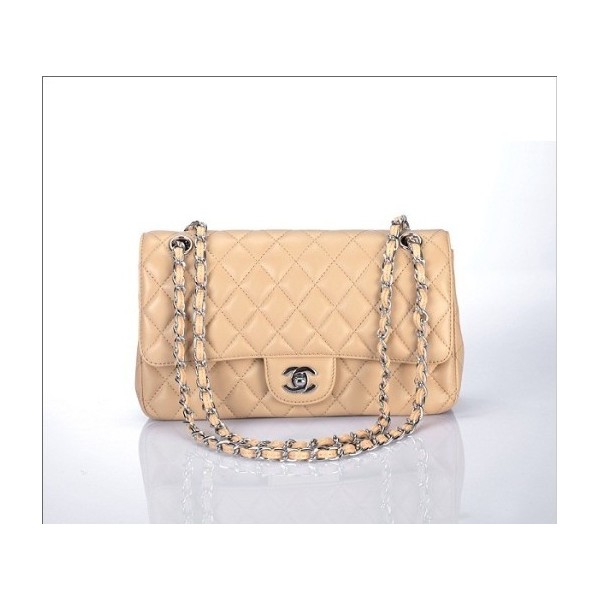 Chanel A01112 Luce Albicocca Flap Borse Agnello Con Silver Hw