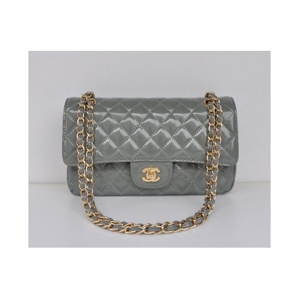 Chanel A01112 Nero Flap Borse In Pelle Con Brevetti Oro Hw