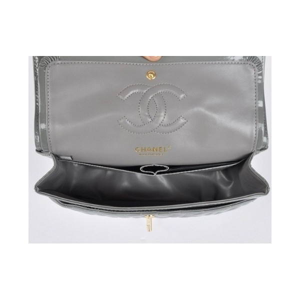 Chanel A01112 Nero Flap Borse In Pelle Con Brevetti Oro Hw