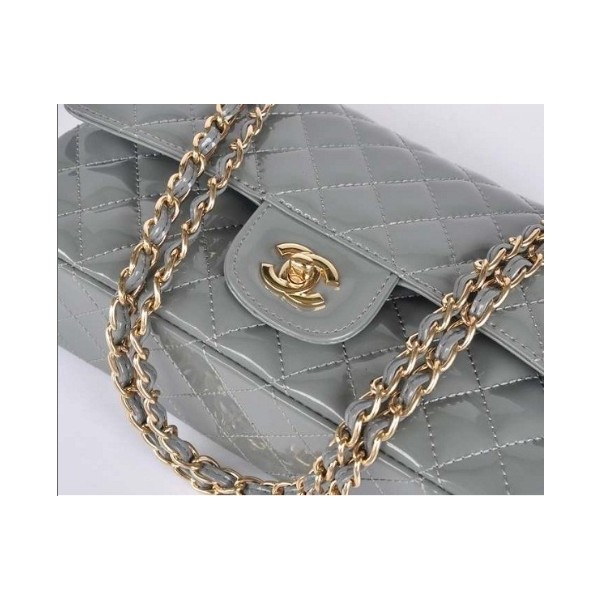 Chanel A01112 Nero Flap Borse In Pelle Con Brevetti Oro Hw