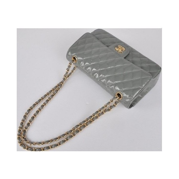 Chanel A01112 Nero Flap Borse In Pelle Con Brevetti Oro Hw
