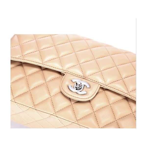 Chanel A01113 Luce Albicocca Flap Borse Agnello Con Silver Hw