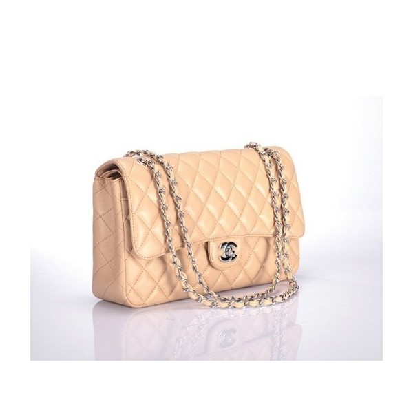 Chanel A01113 Luce Albicocca Flap Borse Agnello Con Silver Hw