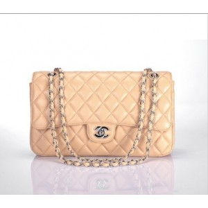 Chanel A01113 Luce Albicocca Flap Borse Agnello Con Silver Hw