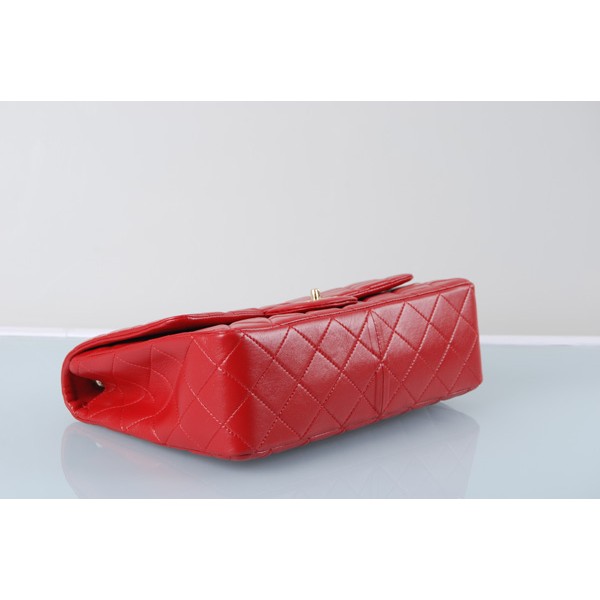 Chanel A28600 Rosso Flap Borse Agnello Con Hardware Oro