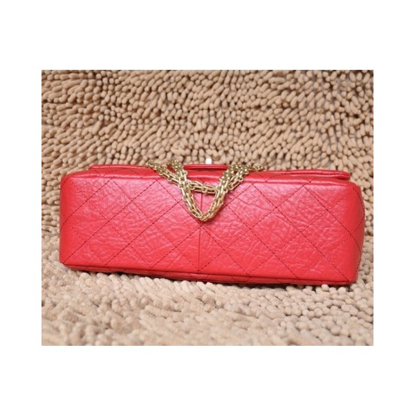 Chanel A28668 Flap Borse In Pelle Di Vitello Rosso Con Oro Hw Cl