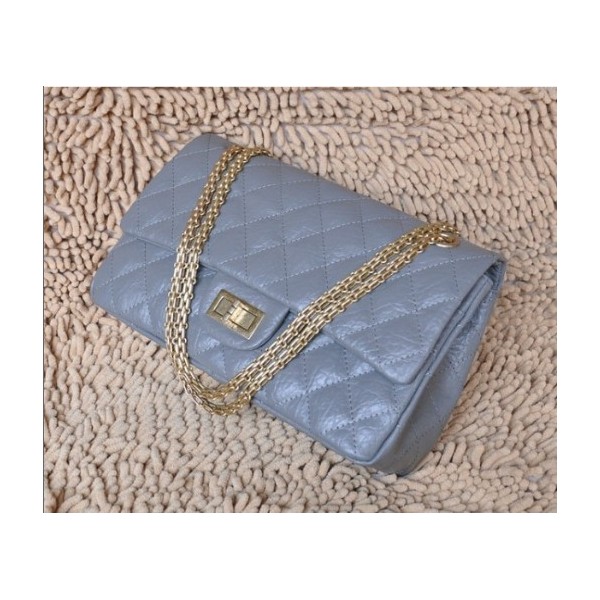 Chanel A28668 Grigio Pelle Di Vitello Flap Borse Con Oro Hw