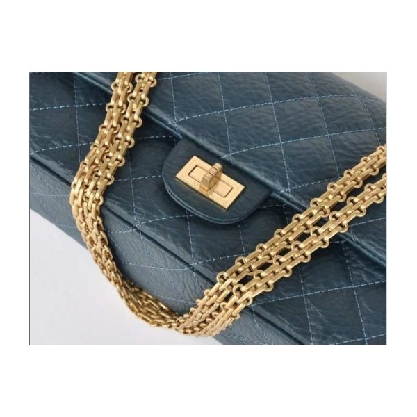 Chanel A30226 Flap Borse In Pelle Di Vitello Nero Con Oro Hw Cla