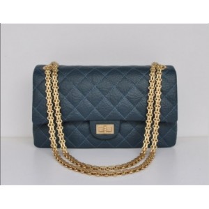 Chanel A30226 Flap Borse In Pelle Di Vitello Nero Con Oro Hw Cla