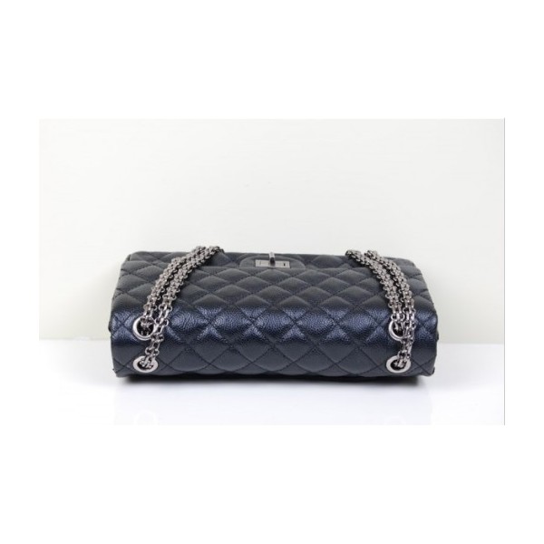 Chanel A37587 Nero Caviar Flap Borse In Pelle Con Silver Hw Retr