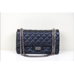 Chanel A37587 Nero Caviar Flap Borse In Pelle Con Silver Hw Retr