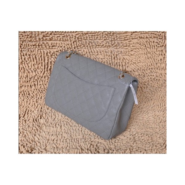Chanel A47600 Black Leather Borse Grain Con Gold Hw Lembo Maxi
