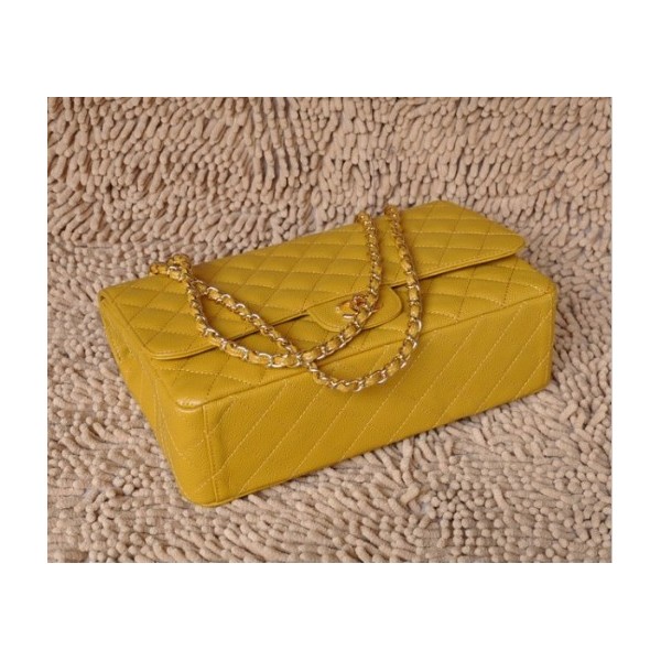 Chanel A47600 Borse In Pelle Di Vacchetta Giallo Grano Con Ghw