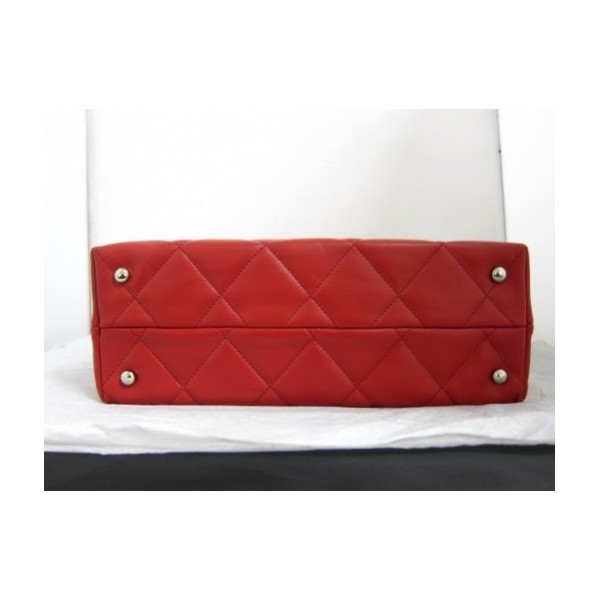 Chanel A49271 Grande Red Bag Agnello Con Shw