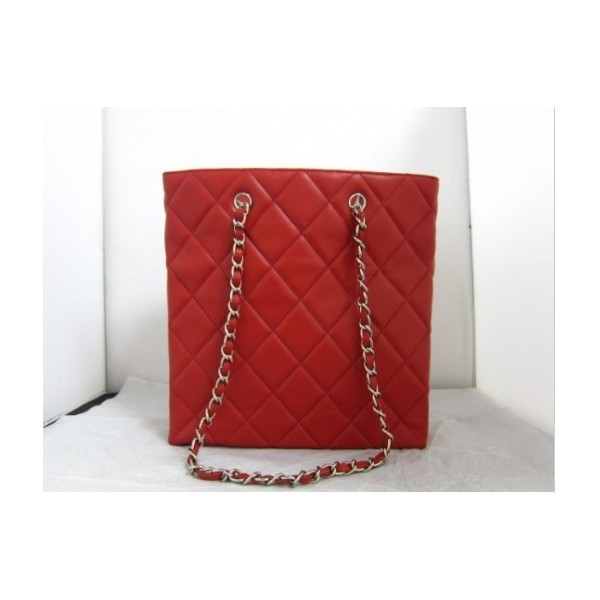 Chanel A49271 Grande Red Bag Agnello Con Shw