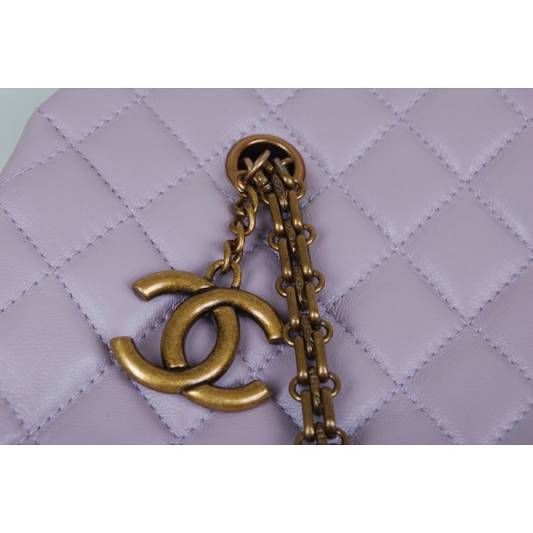 Chanel A49855 Classic Trapuntato Viola Agnello Grande Sacchetto