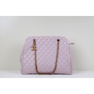 Chanel A49855 Classic Trapuntato Viola Agnello Grande Sacchetto