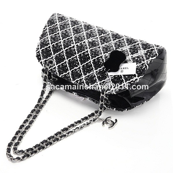 Chanel A50312 Bowling Bag Patent Perforato E Ricamato A Mano