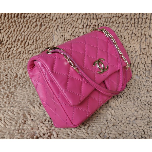 Chanel A50362 Borse Classic Flap Rosa In Pelle Di Vitello Con Fi