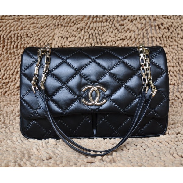 Chanel A50362 Flap Borse In Pelle Di Vitello Classico Nero