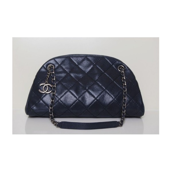 Chanel A50557 Borse Bowling In Pelle Nera Iridescente